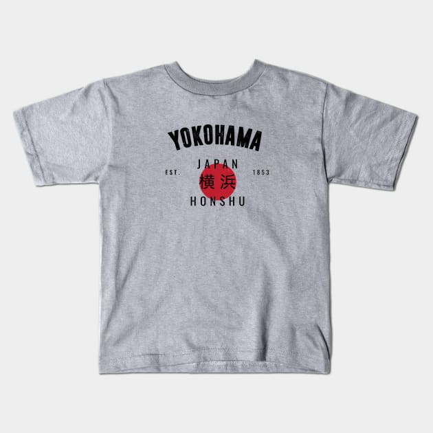 YOKOHAMA - VARSITY VINTAGE DESIGN | EST. 1853 Kids T-Shirt by SALENTOmadness